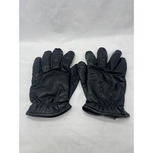 Men's Black Leather Bob Allen Shooting Gloves Unlined Sz L Style